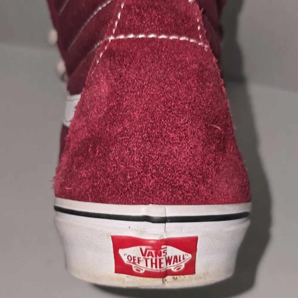Vans SK8-Hi Sneakers Color Burgundy Canvas Suede Mens Size 9 Womens Size 10.5 - Picture 15 of 15
